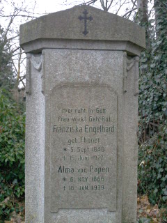 Alma von Papen, Alter Domfriedhof der St.-Hedwigs-Gemeinde, Berlin-Mitte
