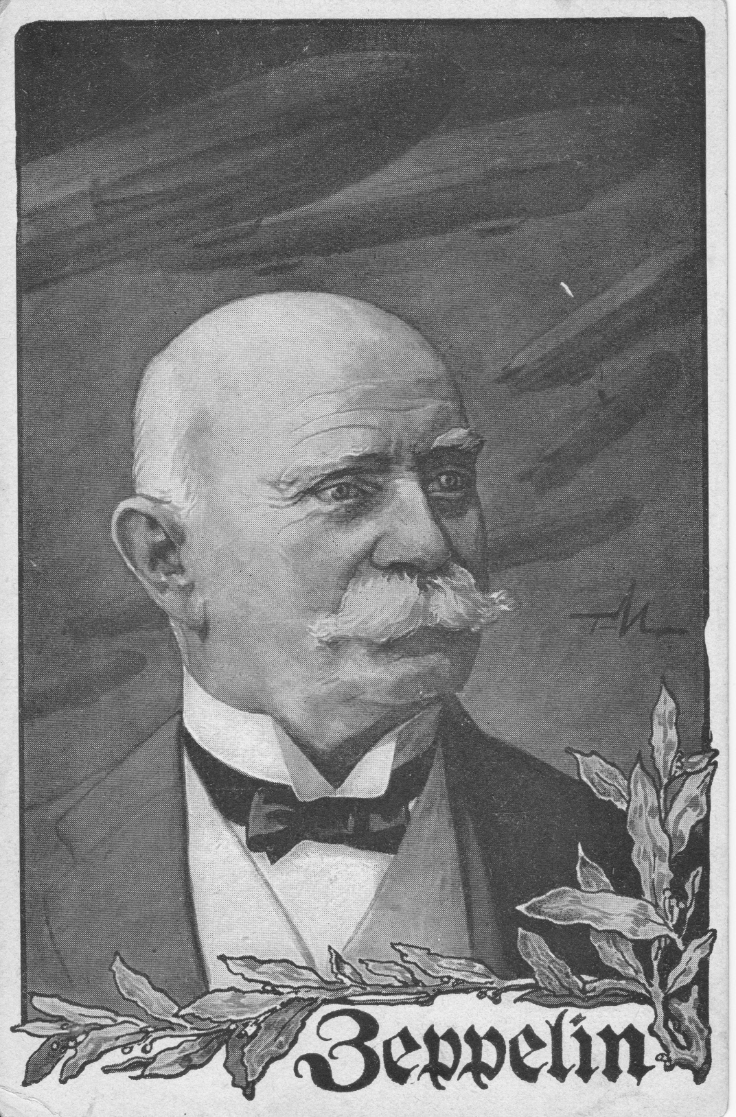 Postkarte Ferdinand Graf von Zeppelin