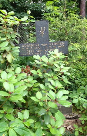 Grabstein Ilse von Köppen, Waldfriedhof Dahlem, Berlin