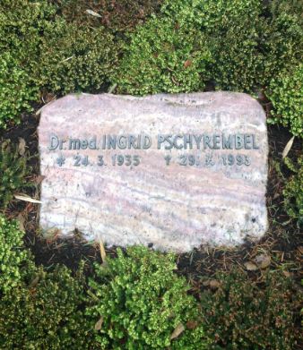 Grabstein Ingrid Pschyrembel, geb. Stiefel, Friedhof Heerstraße, Berlin-Charlottenburg