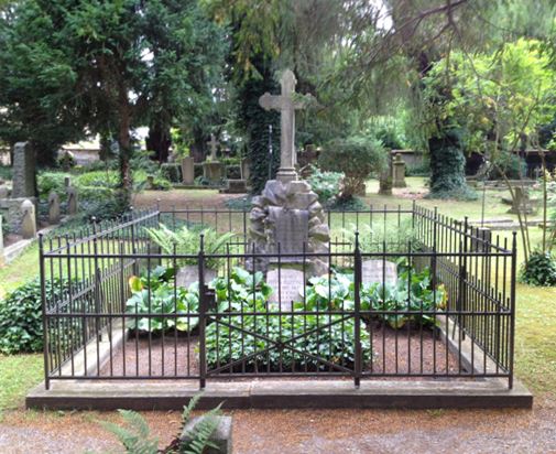 Grabstein Emil von Albedyll, Friedhof Bornstedt, Brandenburg