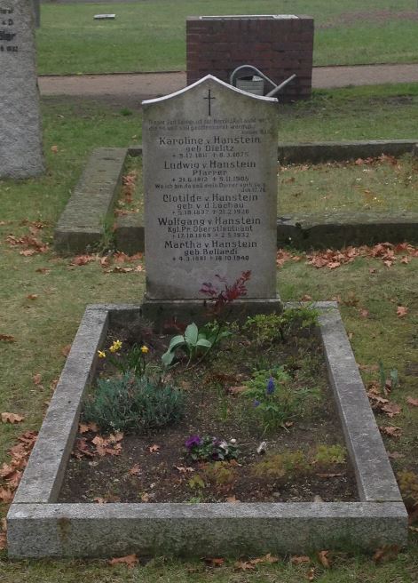 Grabstein Martha von Hanstein, geb. Bellardi, Invalidenfriedhof Berlin, Deutschland