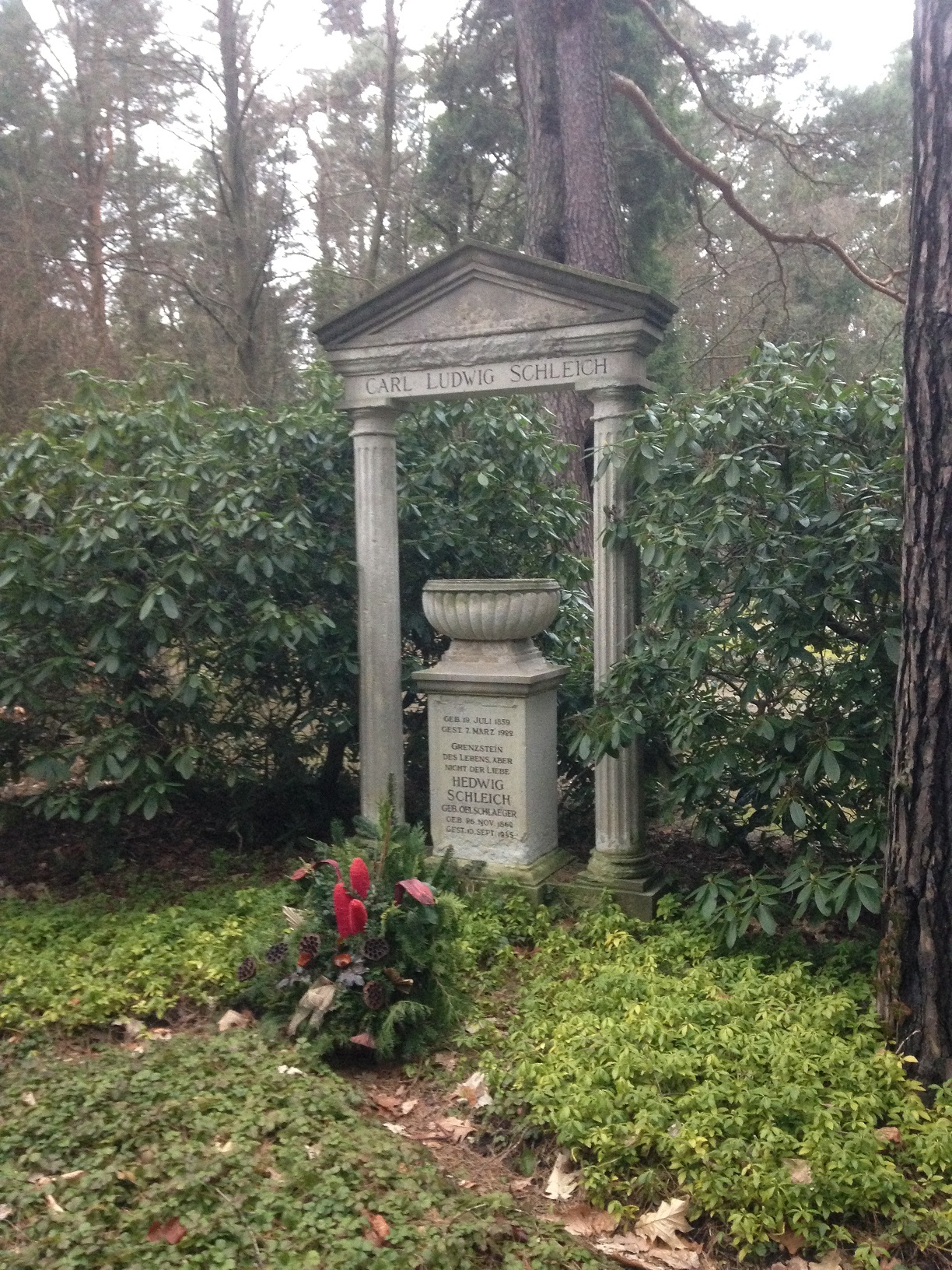 Grabstein Karl-Ludwig Schleich, Südwestkirchhof der Berliner Stadtsynode in Stahnsdorf, Brandenburg, Deutschland
