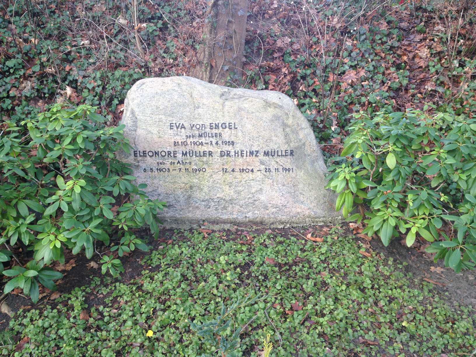 Grabstein Eva von Engel, geb. Müller, Friedhof Heerstraße, Berlin