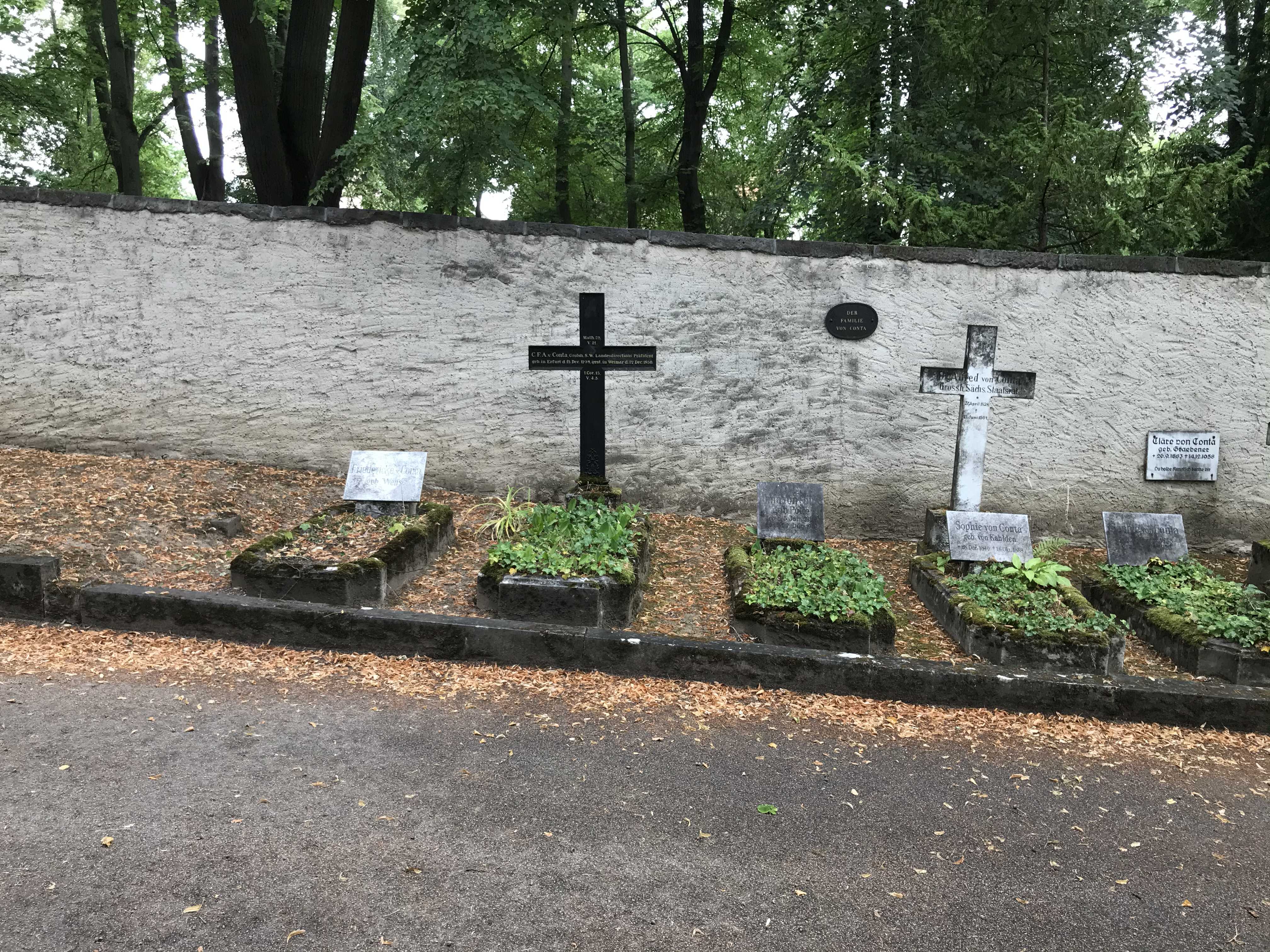 Grabstein Anna von Conta, geb. Polte, Hauptfriedhof Weimar, Thüringen, Deutschland