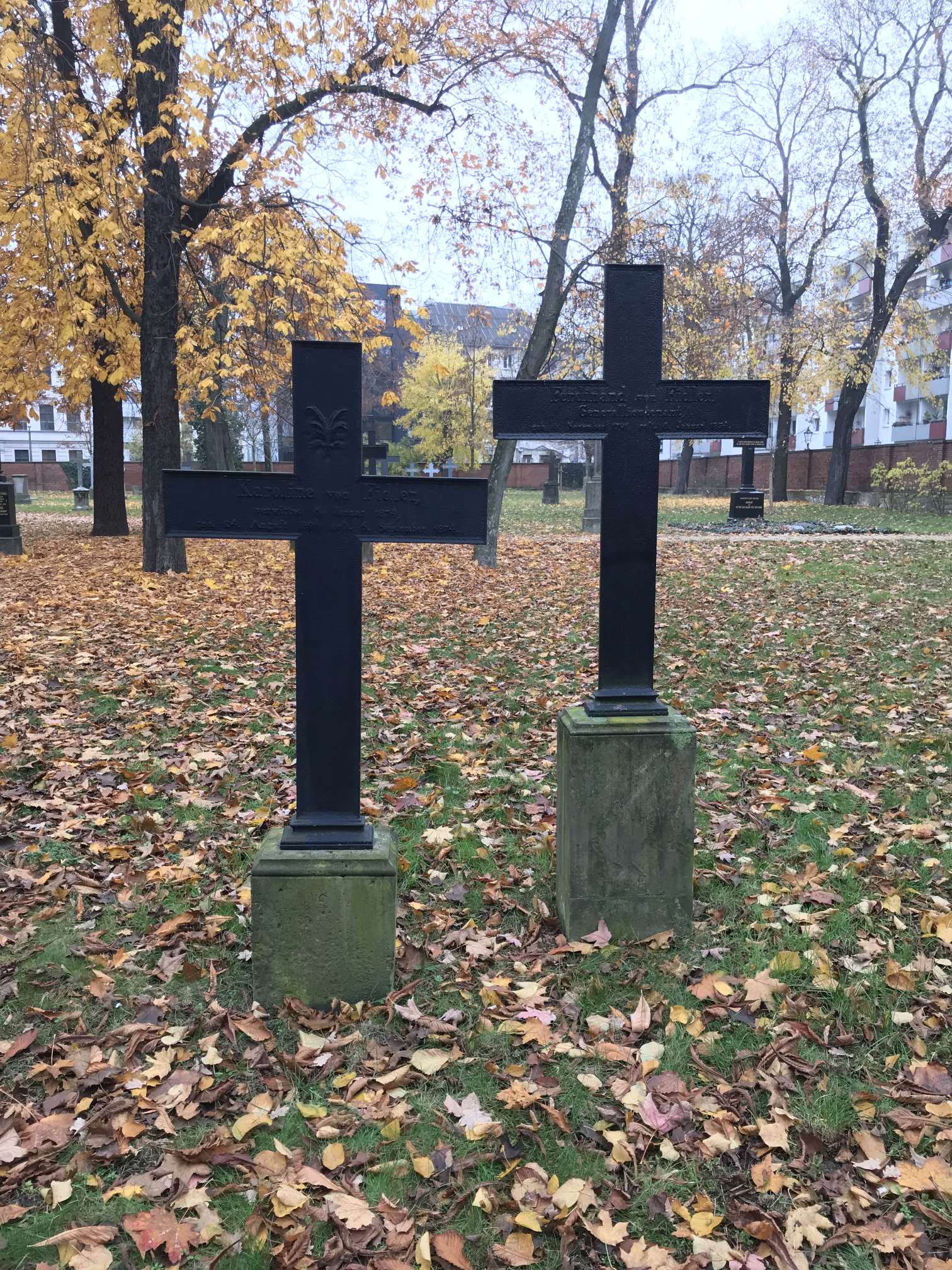 Grabstein Karoline von Fidler, geb. Scholtz, Alter Garnisonfriedhof Berlin