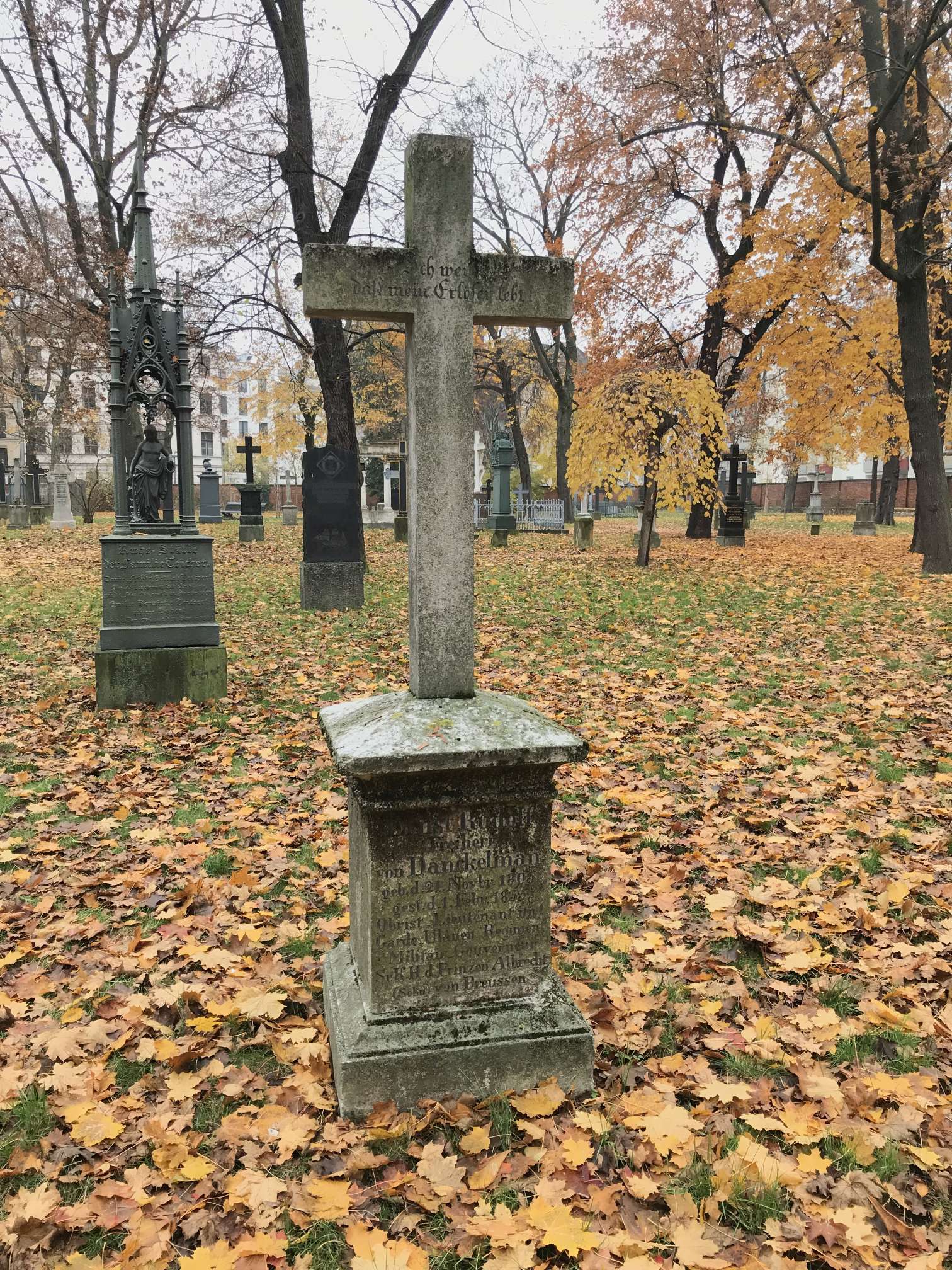 Grabstein Ernst Rudolf Freiherr von Danckelman, Alter Garnisonfriedhof Berlin
